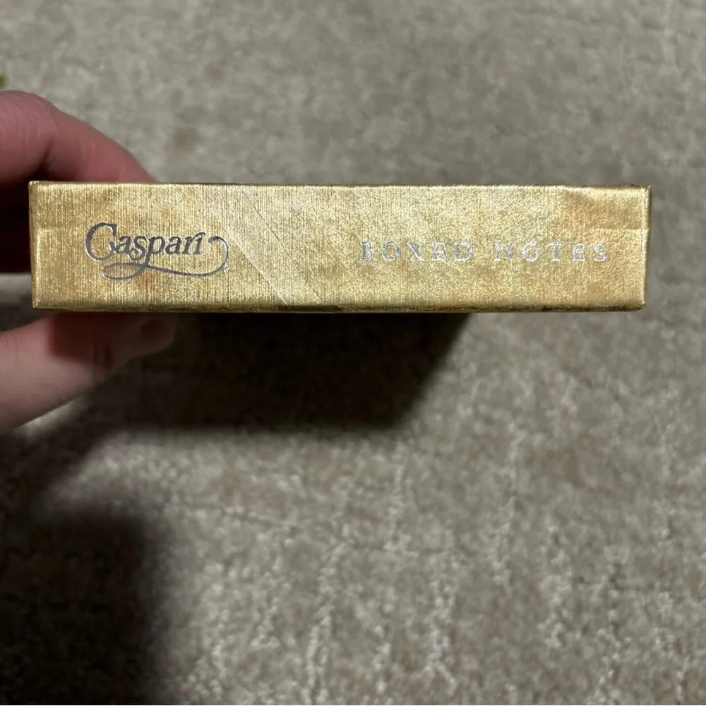 Caspari Gold Embossed Initial P Note Cards With Envelope 8 Ct
